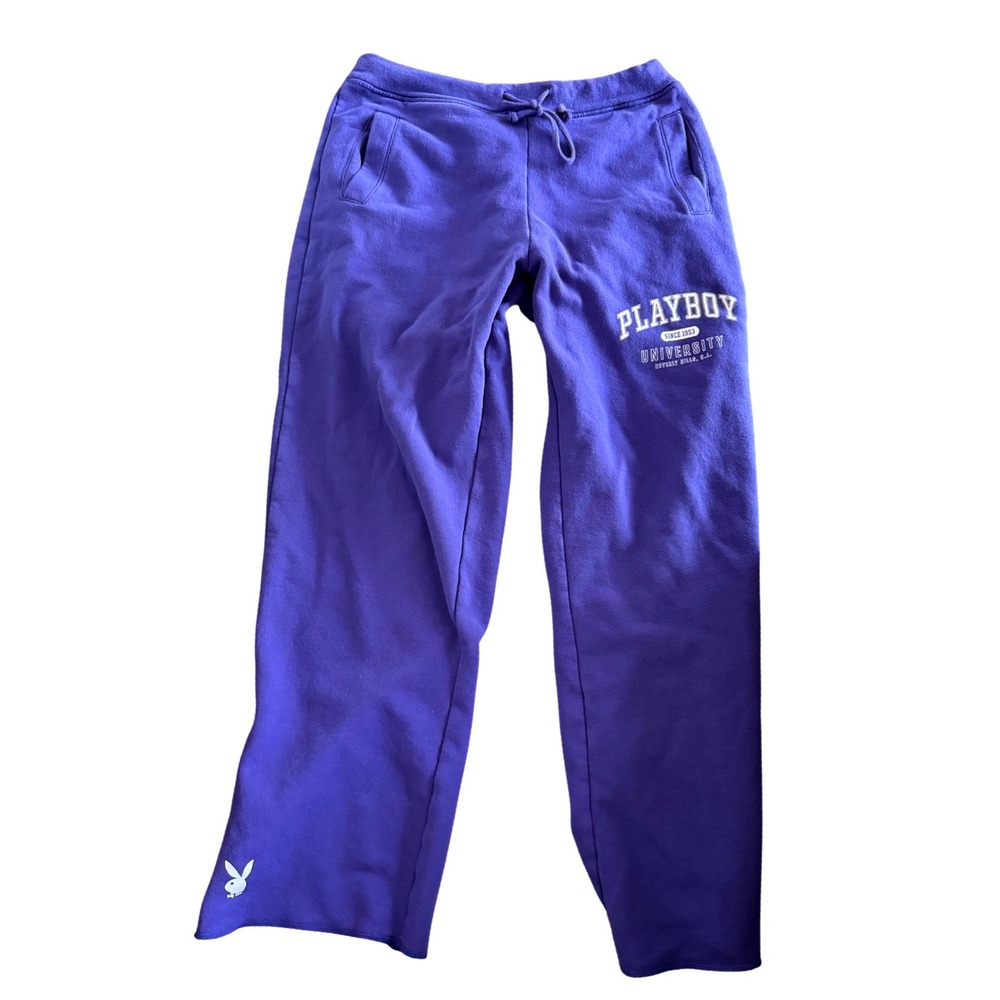 Playboy Sweatpants Purple Y2K Sweats Wide Leg Lounge PacSun XS